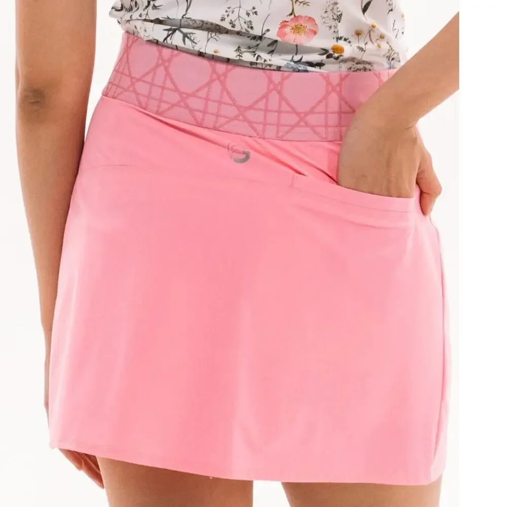 FORAY Golf Pink Elastic Waistband Skirt Women’s Tall Small NWT Athletic Skort